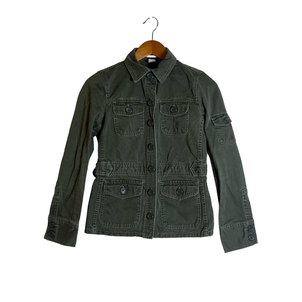 J. Crew 100% cotton green shacket. Size xs